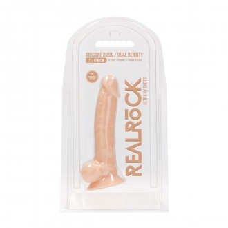 SILICONE DILDO WITH BALLS - 7 / 18 CM