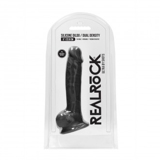 SILICONE DILDO WITH BALLS - 9 / 23 CM