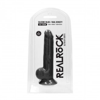 SILICONE DILDO WITH BALLS - 9 / 24 CM