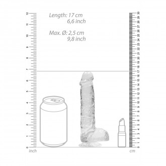 REALISTIC DILDO WITH BALLS - 6 / 15 CM