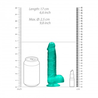 REALISTIC DILDO WITH BALLS - 6 / 15 CM