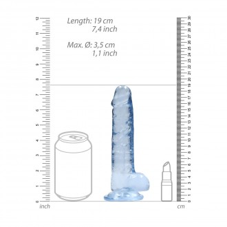 REALISTIC DILDO WITH BALLS - 7 / 17 CM