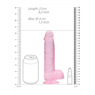 REALISTIC DILDO WITH BALLS - 8 / 21 CM