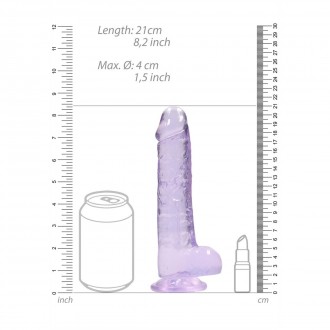 REALISTIC DILDO WITH BALLS - 8 / 21 CM