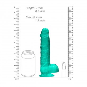 REALISTIC DILDO WITH BALLS - 8 / 21 CM