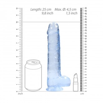 REALISTIC DILDO WITH BALLS - 9 / 22 CM