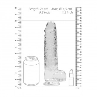 REALISTIC DILDO WITH BALLS - 9 / 23 CM