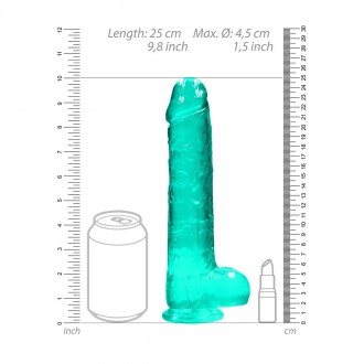 REALISTIC DILDO WITH BALLS - 9 / 22 CM