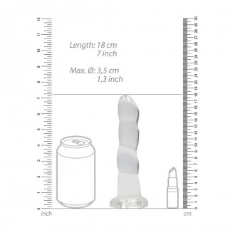 NON-REALISTIC DILDO WITH SUCTION CUP - 7 / 17 CM