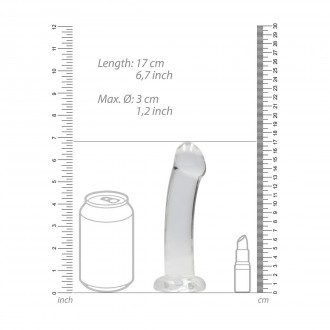 NON-REALISTIC DILDO WITH SUCTION CUP - 7 / 17 CM