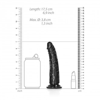 SLIM REALISTIC DILDO WITH SUCTION CUP - 6 / 15,5 CM