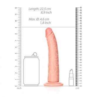 SLIM REALISTIC DILDO WITH SUCTION CUP - 8 / 20,5 CM