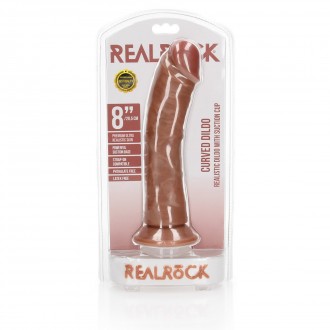 CURVED REALISTIC DILDO WITH SUCTION CUP - 8 / 20,5 CM