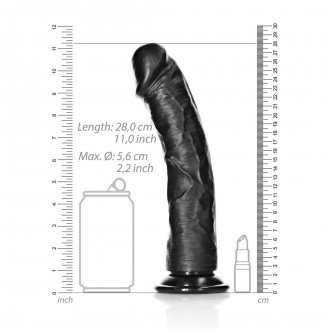 CURVED REALISTIC DILDO WITH SUCTION CUP - 10 / 25,5 CM