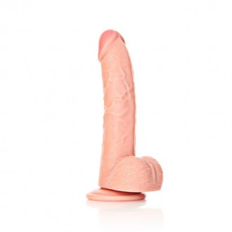 CURVED REALISTIC DILDO WITH BALLS AND SUCTION CUP - 8 / 20,5 CM