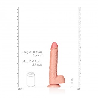 STRAIGHT REALISTIC DILDO WITH BALLS AND SUCTION CUP - 12 / 30,5 CM