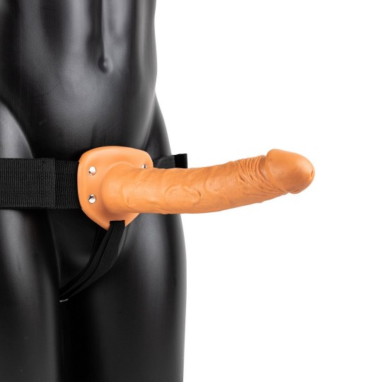 VIBRATING HOLLOW STRAP-ON WITHOUT BALLS - 10 / 24,5 CM