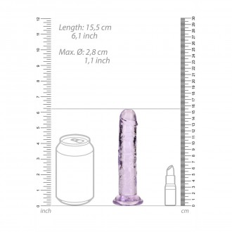 STRAIGHT REALISTIC DILDO WITH SUCTION CUP - 6' / 14,5