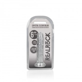 STRAIGHT REALISTIC DILDO WITH SUCTION CUP - 6' / 14,5