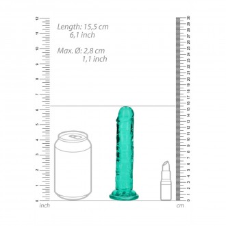 STRAIGHT REALISTIC DILDO WITH SUCTION CUP - 6' / 14,5