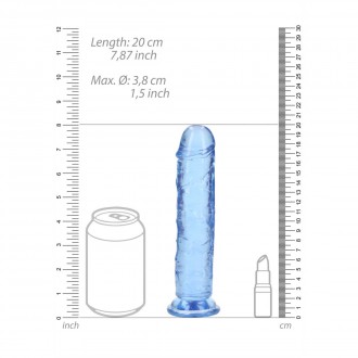 STRAIGHT REALISTIC DILDO WITH SUCTION CUP - 7' / 18