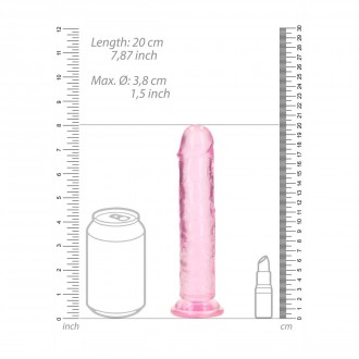 STRAIGHT REALISTIC DILDO WITH SUCTION CUP - 7' / 18