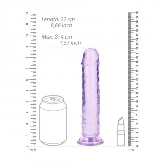 STRAIGHT REALISTIC DILDO WITH SUCTION CUP - 8' / 20