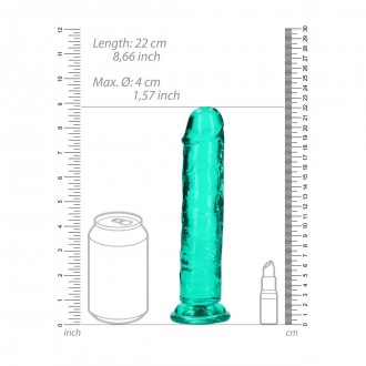 STRAIGHT REALISTIC DILDO WITH SUCTION CUP - 8' / 20