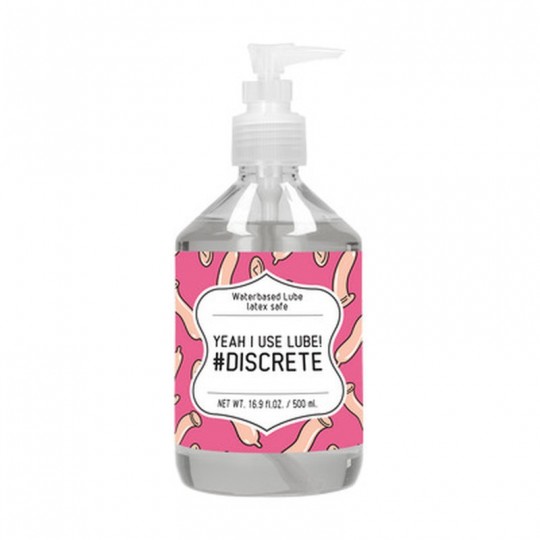 YEAH I USE LUBE #DISCRETE - WATERBASED LUBRICANT - 17 FL OZ / 500 ML