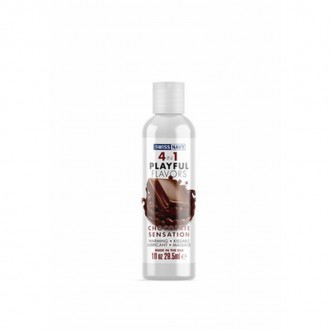 4 IN 1 LUBRICANT WITH CHOCOLATE SENSATION FLAVOR - 1 FL OZ / 30 ML