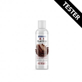 4 IN 1 LUBRICANT WITH CHOCOLATE SENSATION FLAVOR - 1 FL OZ / 30 ML - TESTER