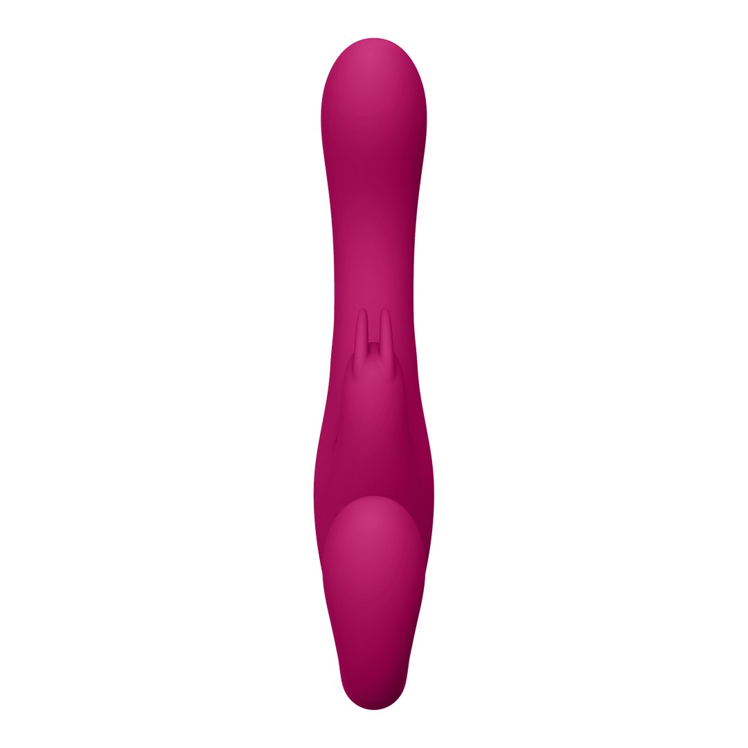 SUKI - VIBRATING STRAPLESS STRAP-ON RABBIT - PINK