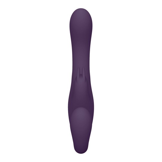 SUKI - VIBRATING STRAPLESS STRAP-ON RABBIT - PURPLE