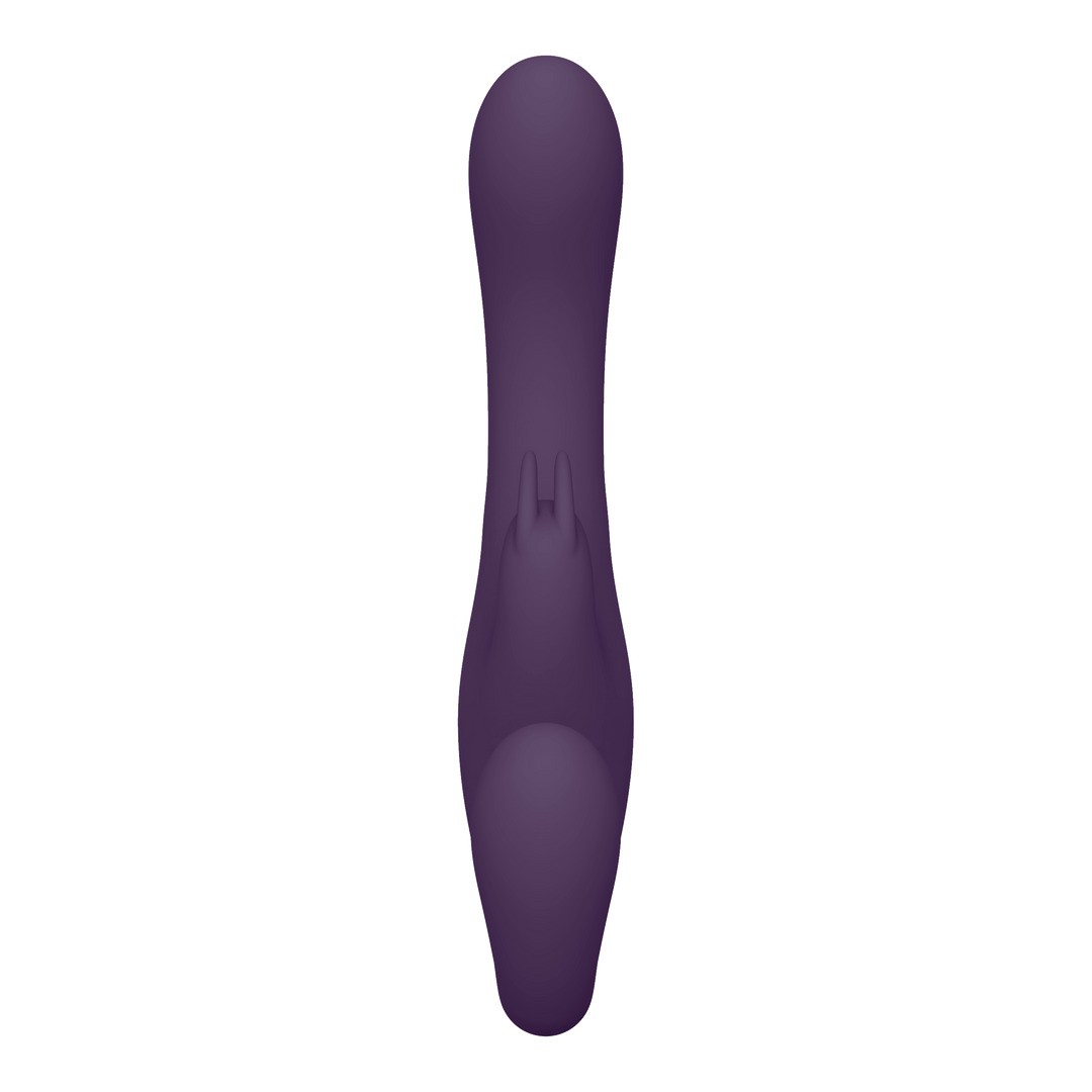 SUKI - VIBRATING STRAPLESS STRAP-ON RABBIT - PURPLE