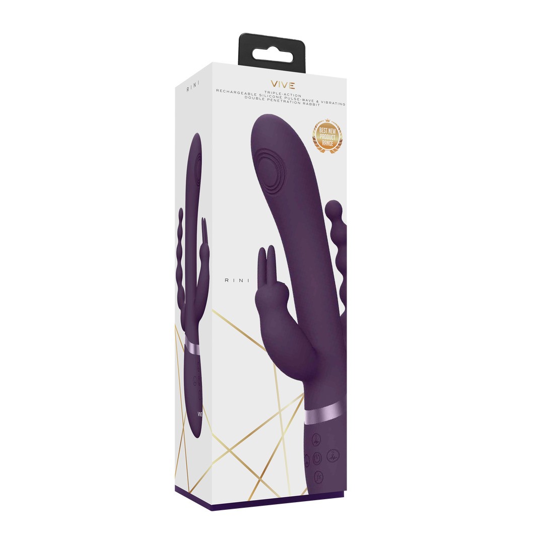 RINI - PULSE WAVE  VIBRATING DOUBLE PENETRATION RABBIT - PURPLE