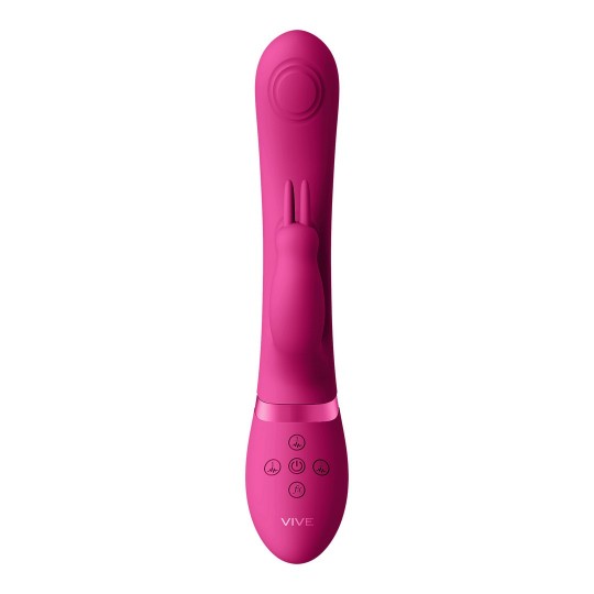 MAY - DUAL PULSE-WAVE  VIBRATING C-SPOT  G-SPOT RABBIT - PINK