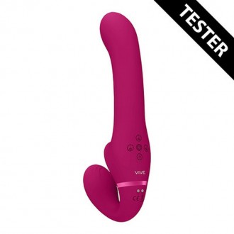 AI - DUAL VIBRATING  AIR WAVE TICKLER STRAPLESS STRAPON - TESTER