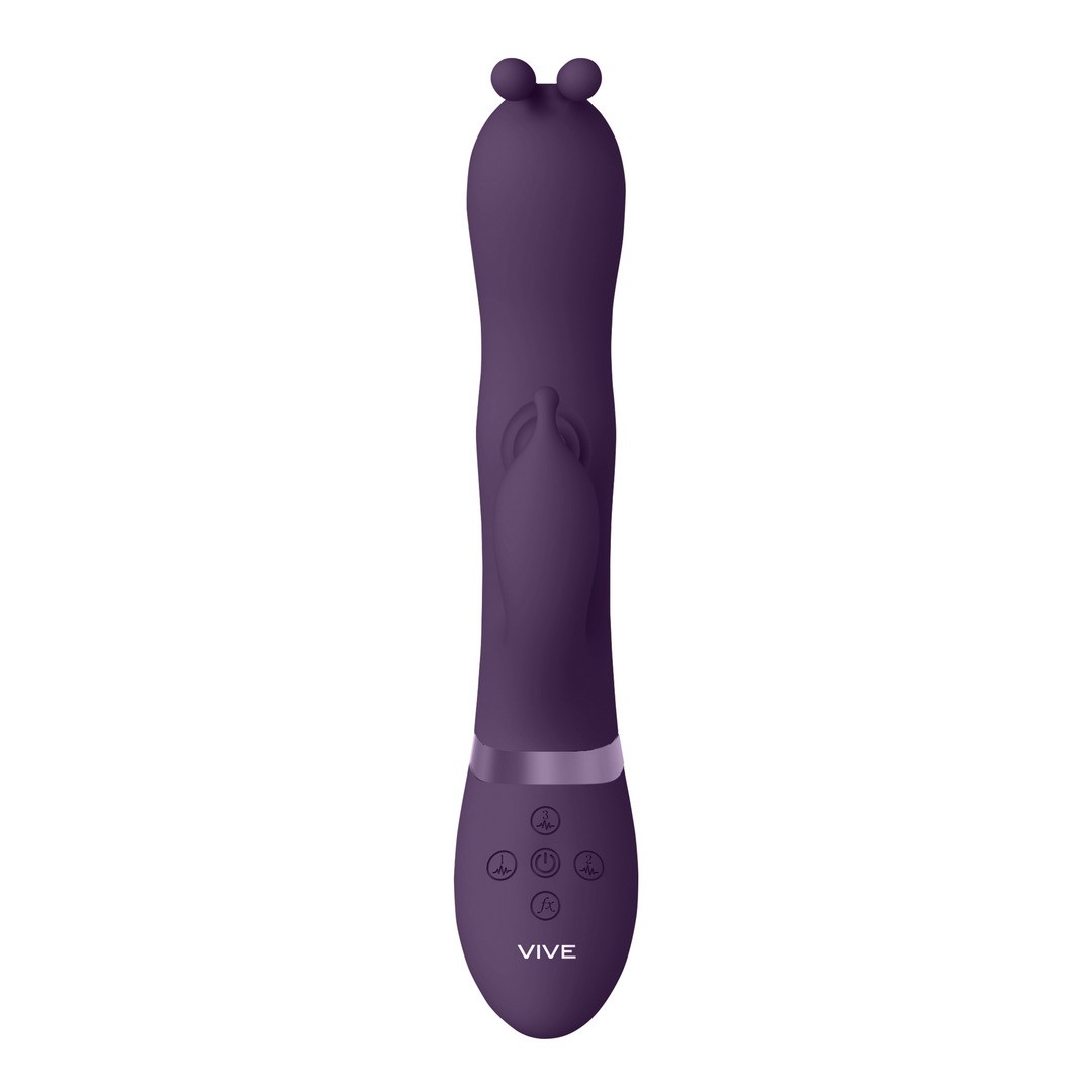 GADA - VIBRATING BUNNY EAR G-SPOT RABBIT WITH PULSE WAVE SHAFT