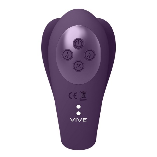 YOKO - TRIPLE ACTION VIBRATOR DUAL PRONGS WITH CLITORAL PULSE WAVE