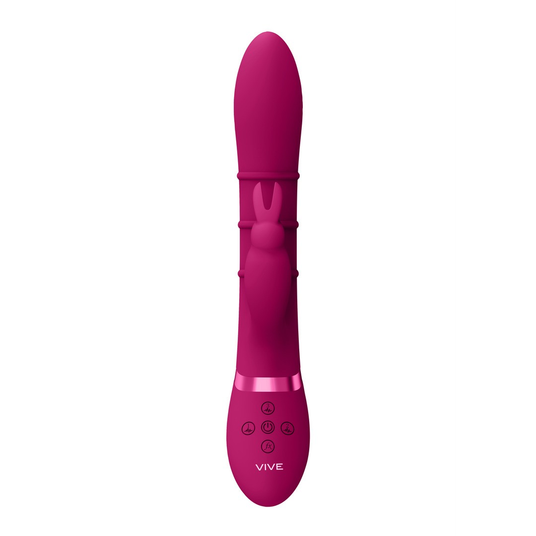 SORA - UP  DOWN STIMULATING RINGS, VIBRATING G-SPOT RABBIT - PINK