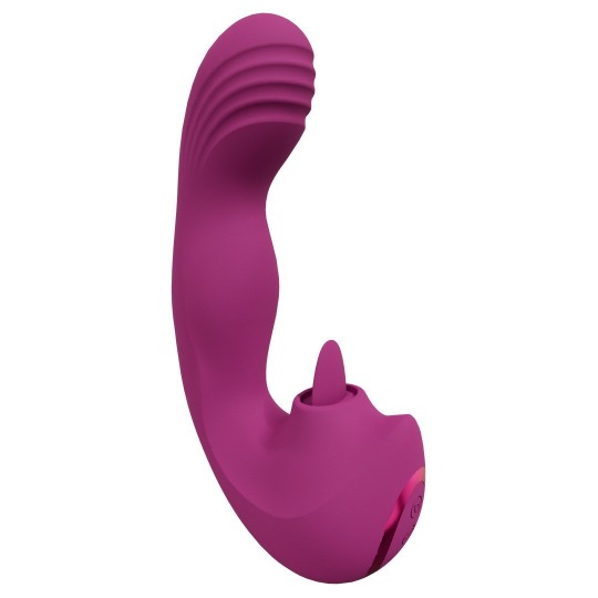 YUMI - TRIPLE MOTOR G-SPOT FINGER MOTION VIBRATOR AND FLICKERING TONGUE STIMULATOR - PINK