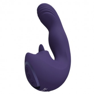 YUMI - TRIPLE MOTOR G-SPOT FINGER MOTION VIBRATOR AND FLICKERING TONGUE STIMULATOR - PURPLE