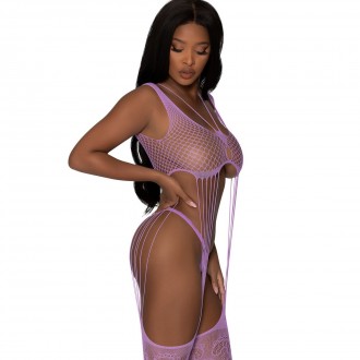 SEAMLESS BODY STOCKING AND G-SET - ONE SIZE - LAVENDER