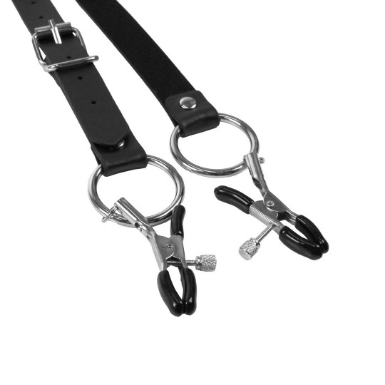 LABIA SPREADER WITH CLAMPS - BLACK