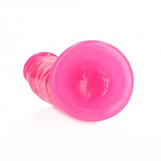 SLIM REALISTIC DILDO WITH SUCTION CUP - GLOW IN THE DARK - 6' / 15,5 CM