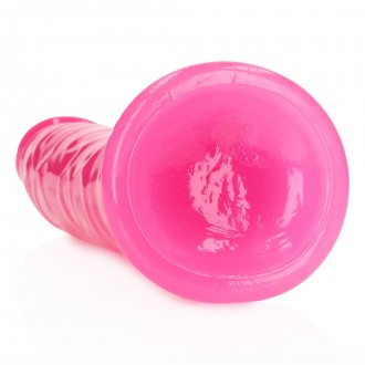 SLIM REALISTIC DILDO WITH SUCTION CUP - GLOW IN THE DARK - 9' / 22,5 CM