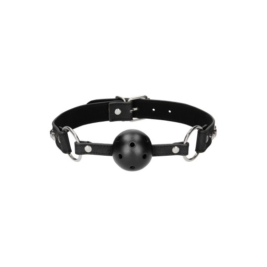 BREATHABLE BALL GAG WITH WITH DIAMOND STUDDED STRAPS