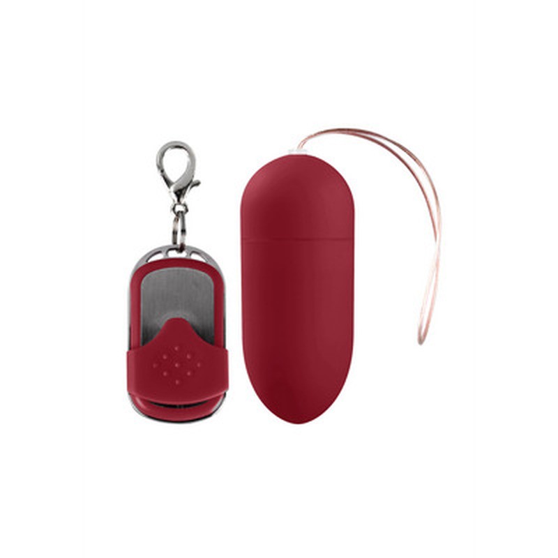 VIBRATING EGG WITH 10 SPEEDS AND REMOTE CONTROL - L - RED