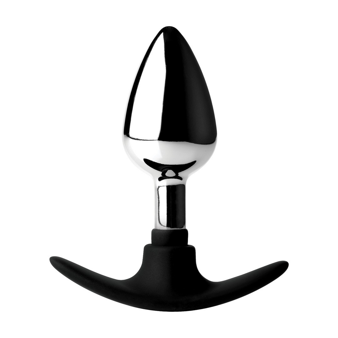 DARK INVADER - METAL AND SILICONE ANAL PLUG - MEDIUM