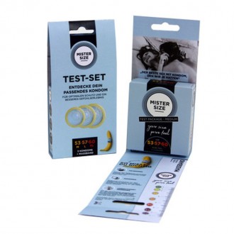 PURE FEEL - TEST SET - CONDOMS 53, 57, 60 MM - 3 PIECES - DE